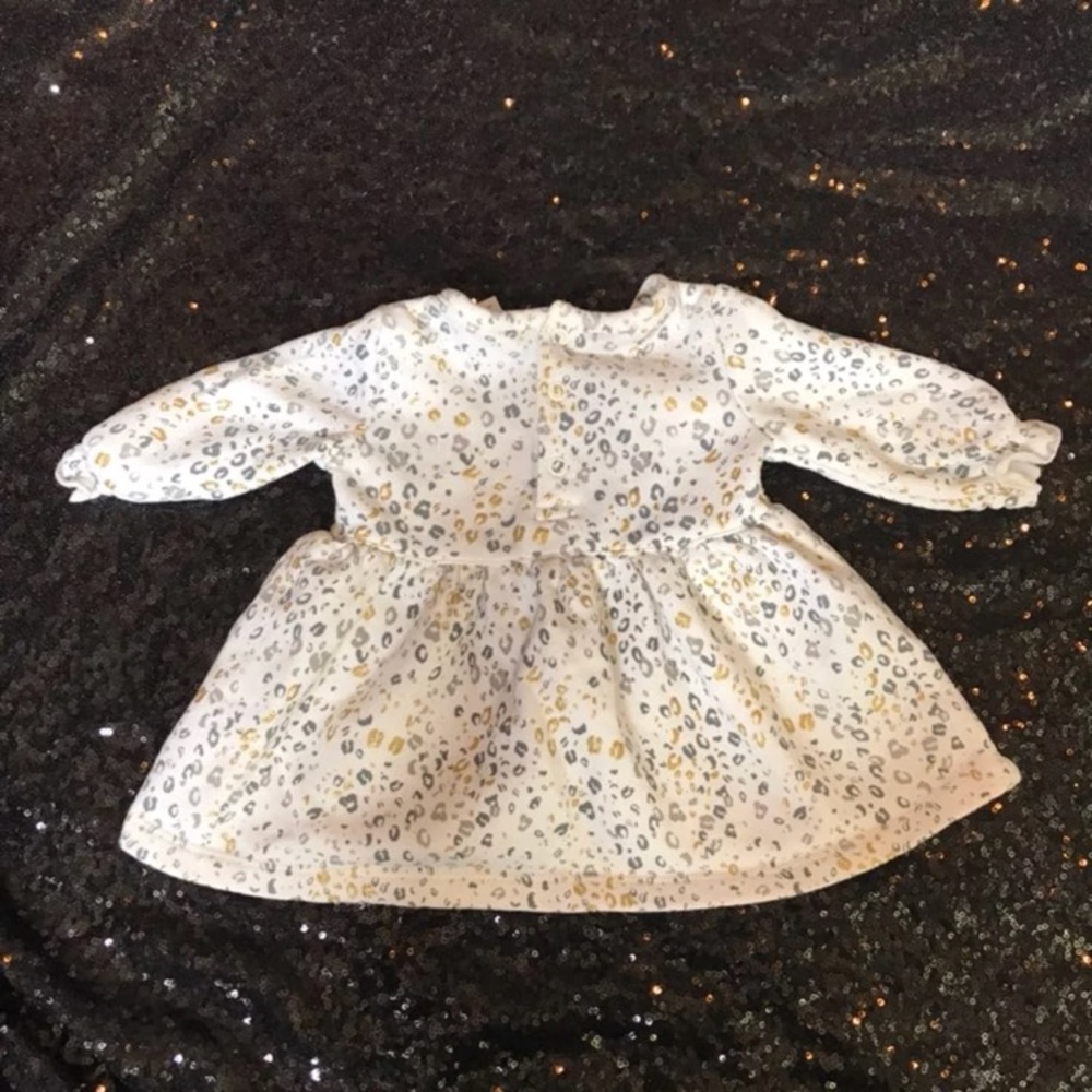 Glitter cheetah Print fleece dress